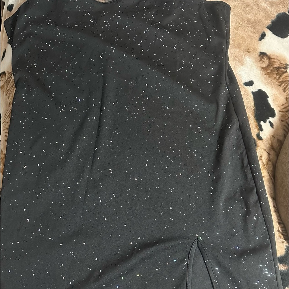 Black Sparkle Sleeveless Dress 2xl